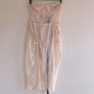 PLT see through lace dress